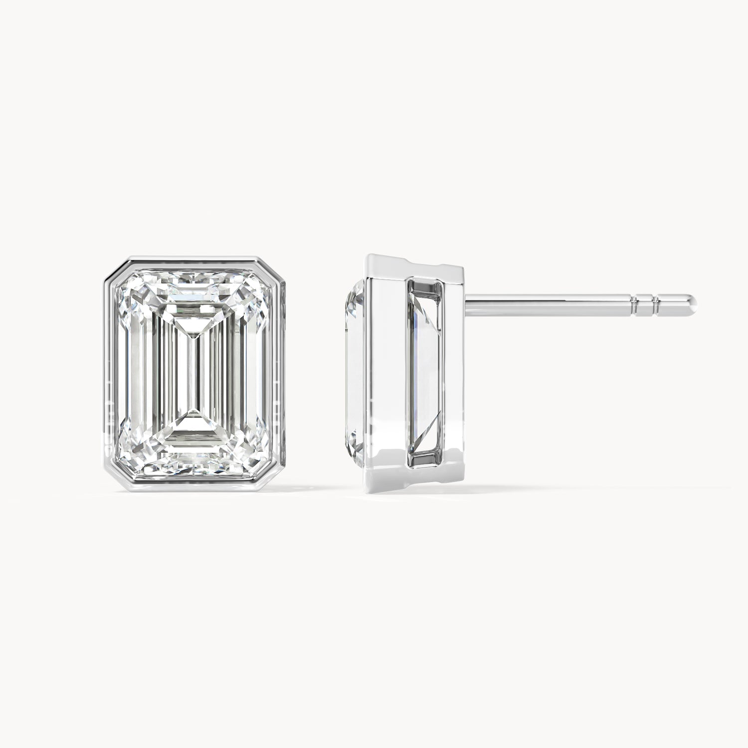 Bezel Ohrstecker Emerald