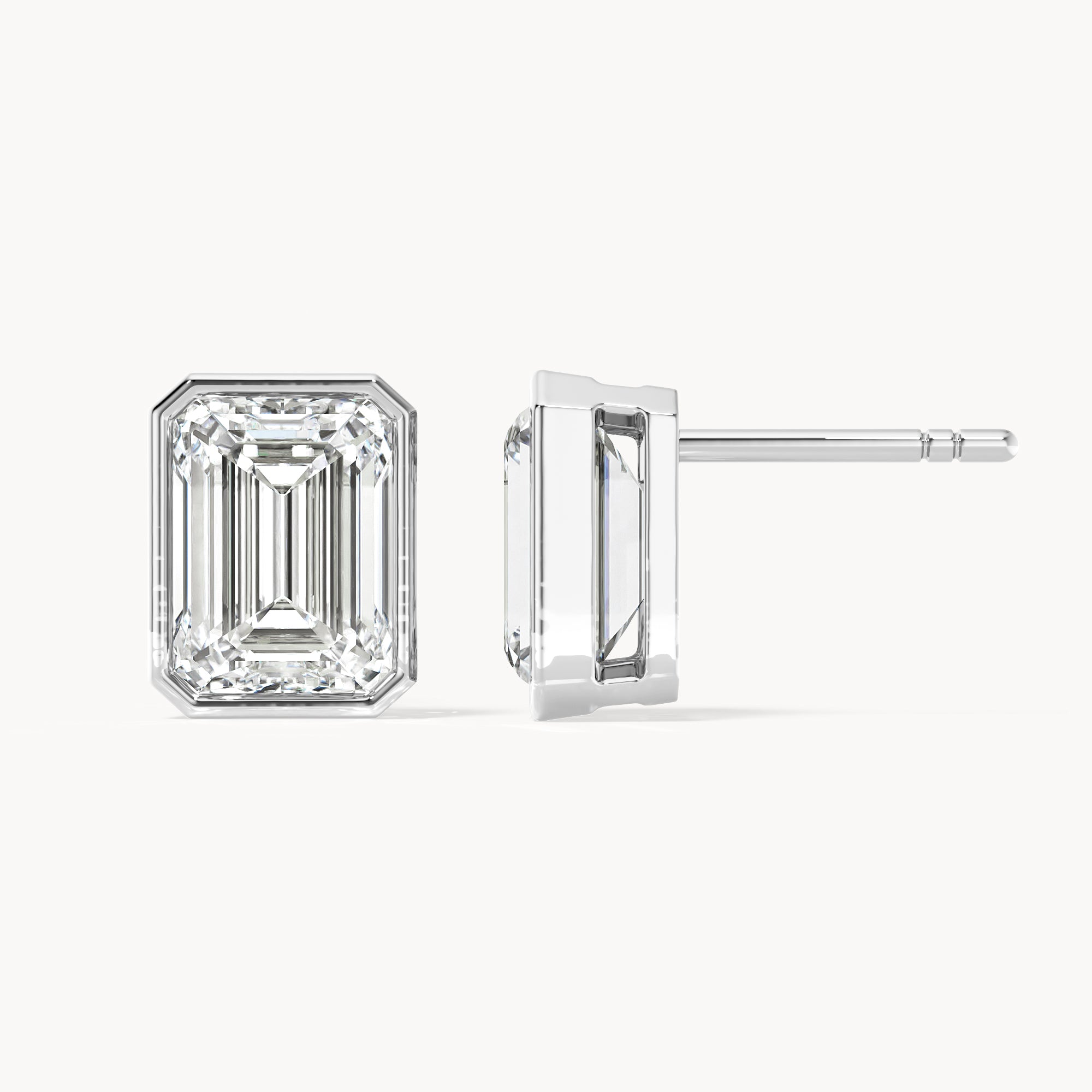 Bezel Ohrstecker Emerald