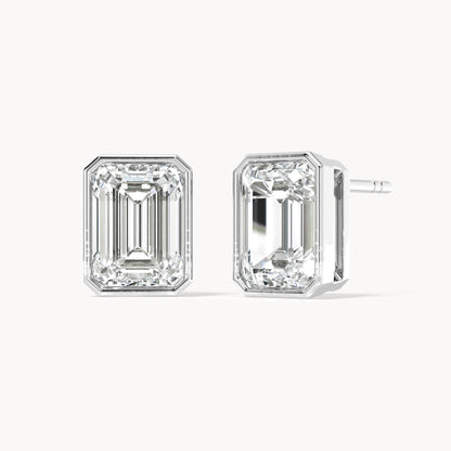 Bezel Ohrstecker Emerald