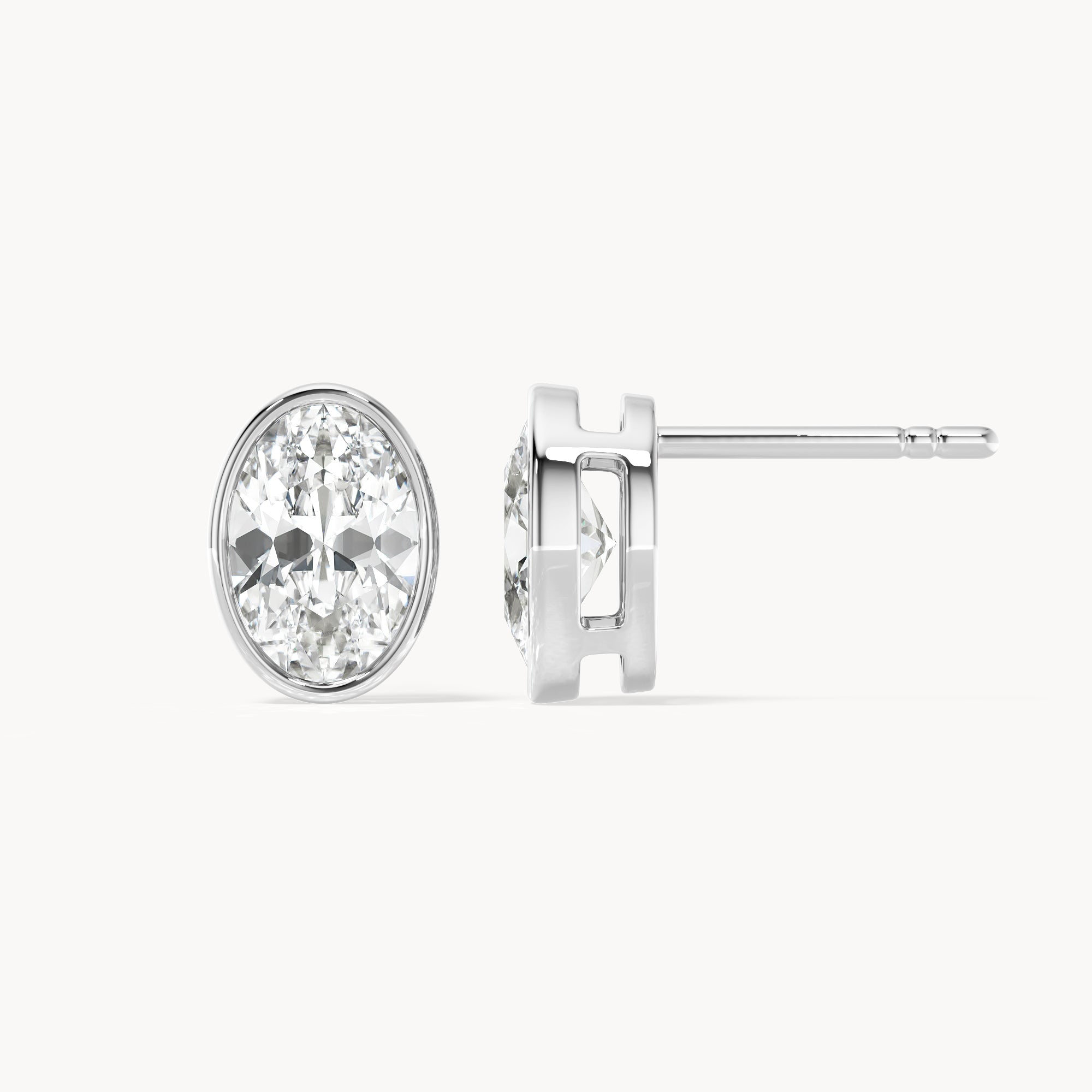 Bezel Studs Oval