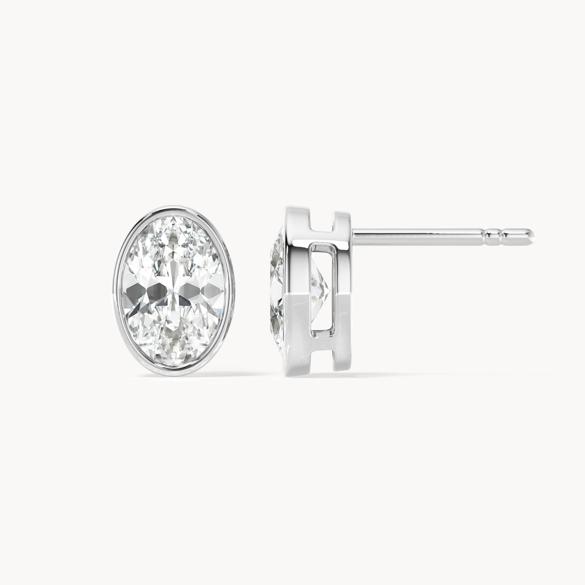 Bezel Studs Oval