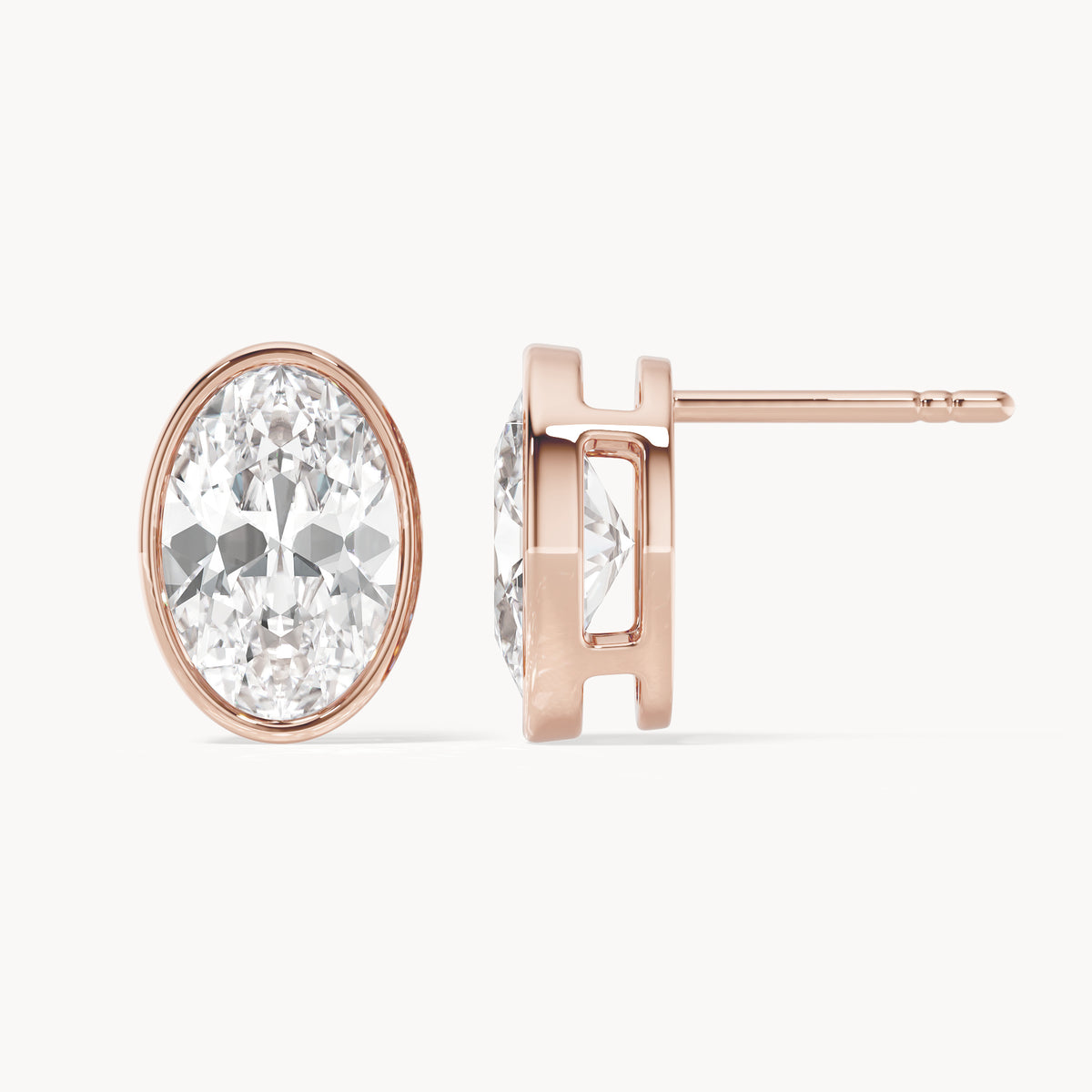 Bezel Studs Oval