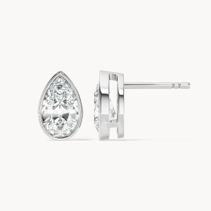 Bezel Ohrstecker Tropfen