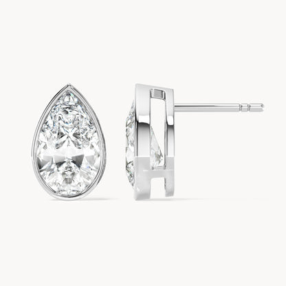 Bezel Ohrstecker Tropfen