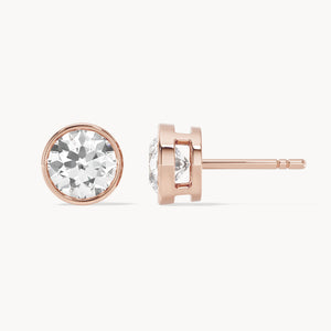 Bezel Ohrstecker Rund