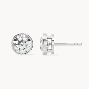 Bezel Ohrstecker Rund
