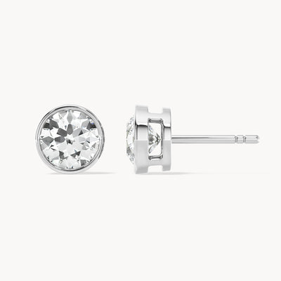 Bezel Ohrstecker Rund