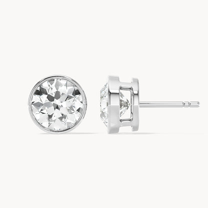 Bezel Ohrstecker Rund