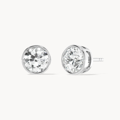 Bezel Ohrstecker Rund
