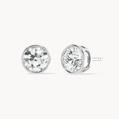 Bezel Ohrstecker Rund