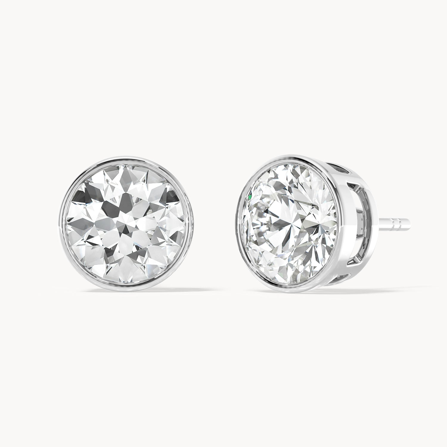 Bezel Ohrstecker Rund