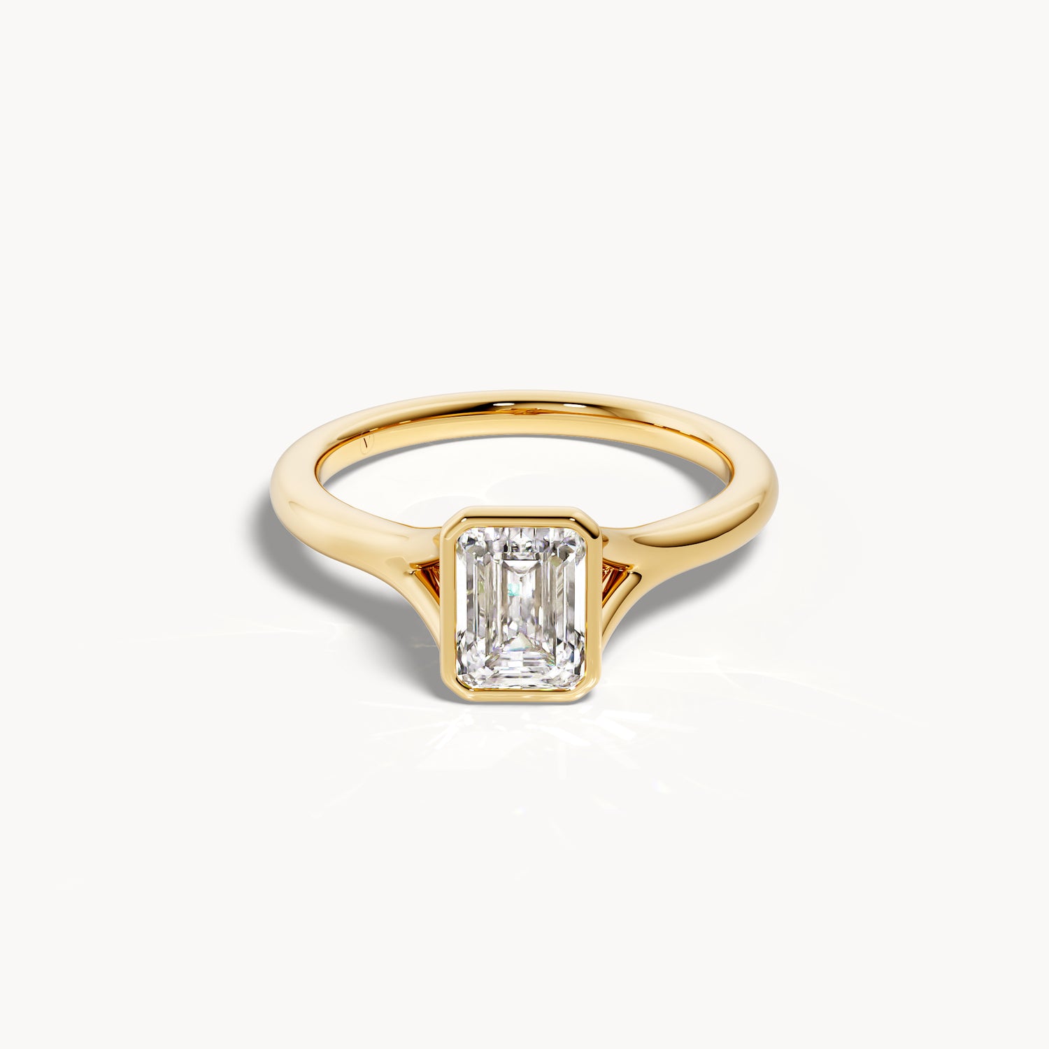 Bezel Verlobungsring Emerald