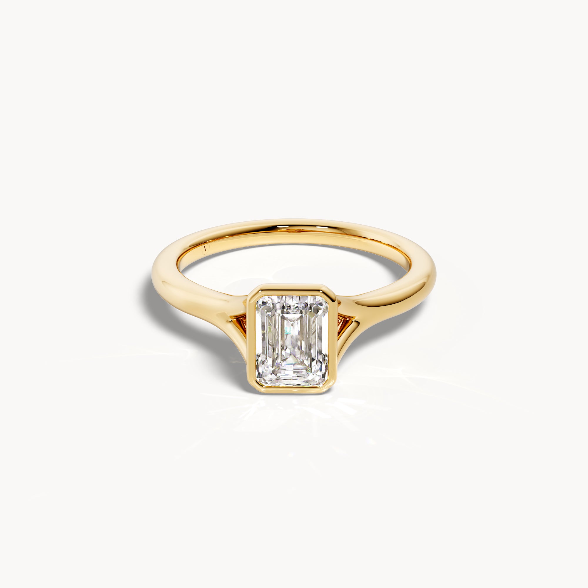 Bezel Verlobungsring Emerald