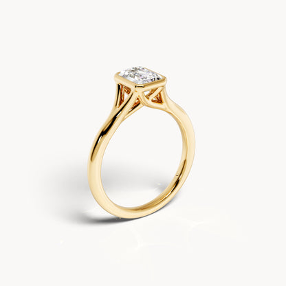 Bezel Verlobungsring Emerald