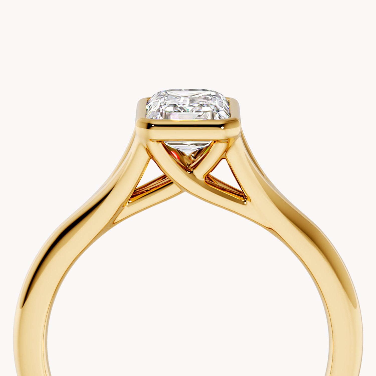 Bezel Verlobungsring Emerald