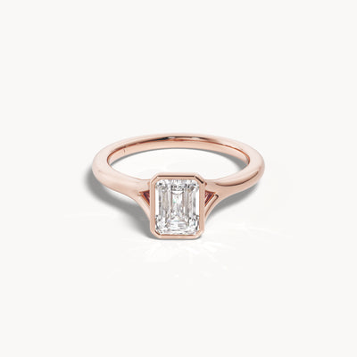 Bezel Verlobungsring Emerald