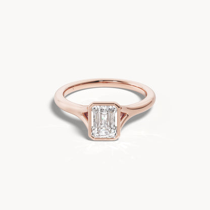Bezel Verlobungsring Emerald