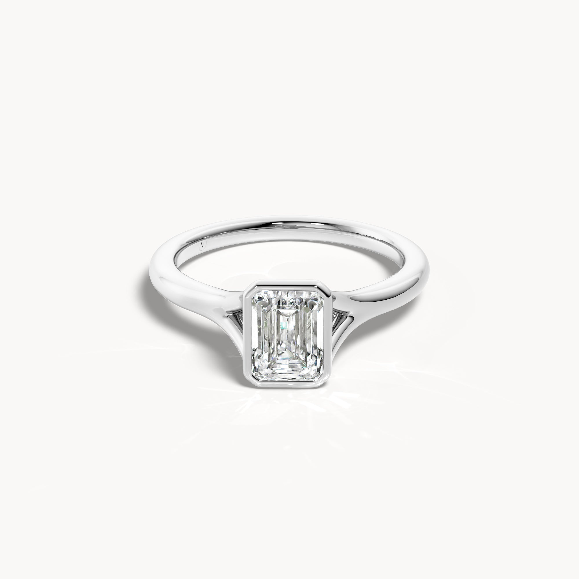 Bezel Verlobungsring Emerald