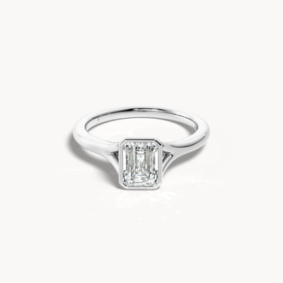 Bezel Verlobungsring Emerald