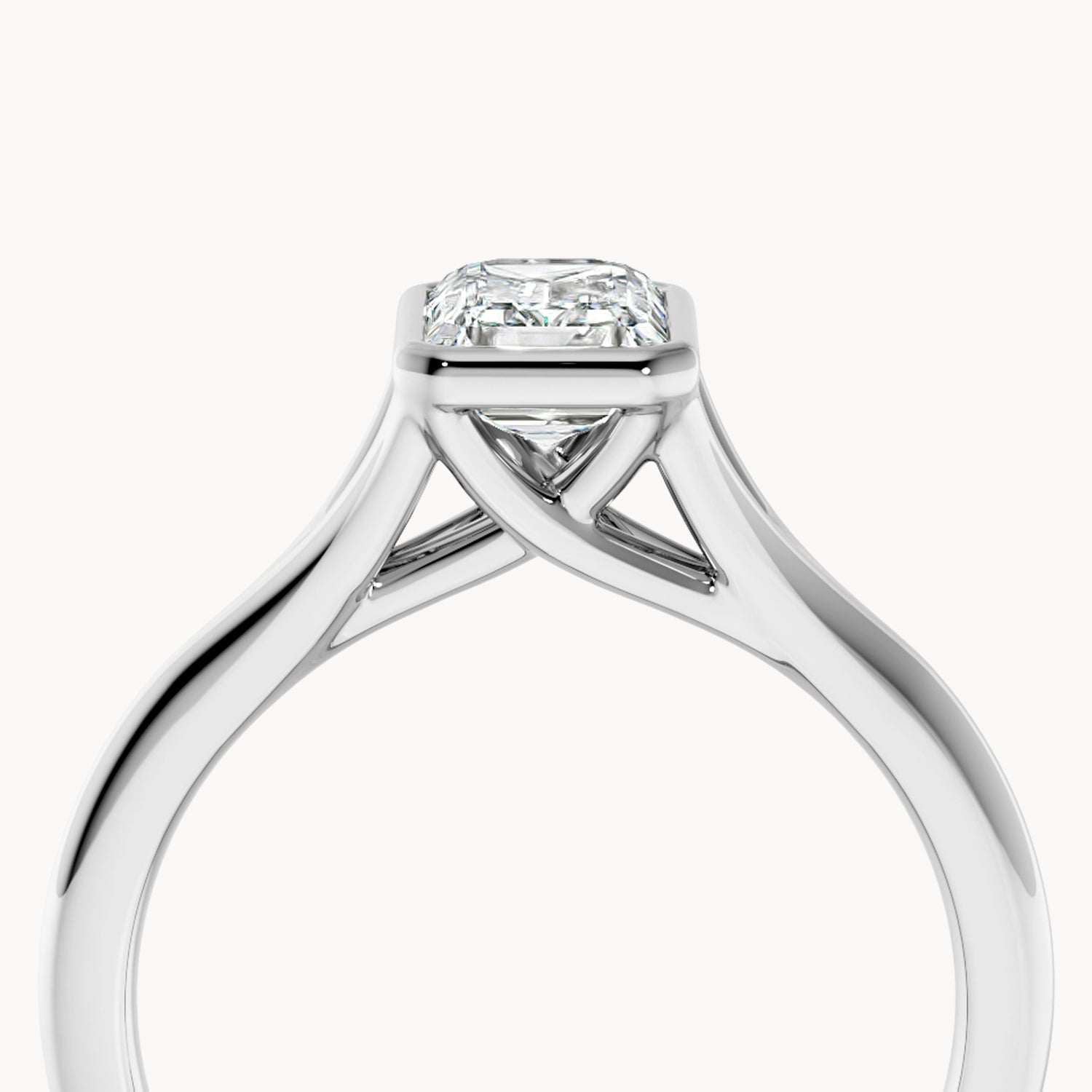 Bezel Verlobungsring Emerald
