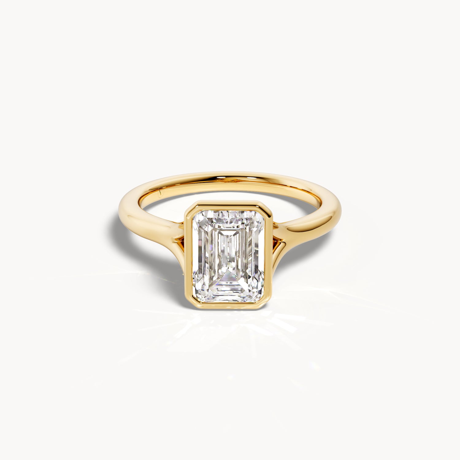 Bezel Verlobungsring Emerald
