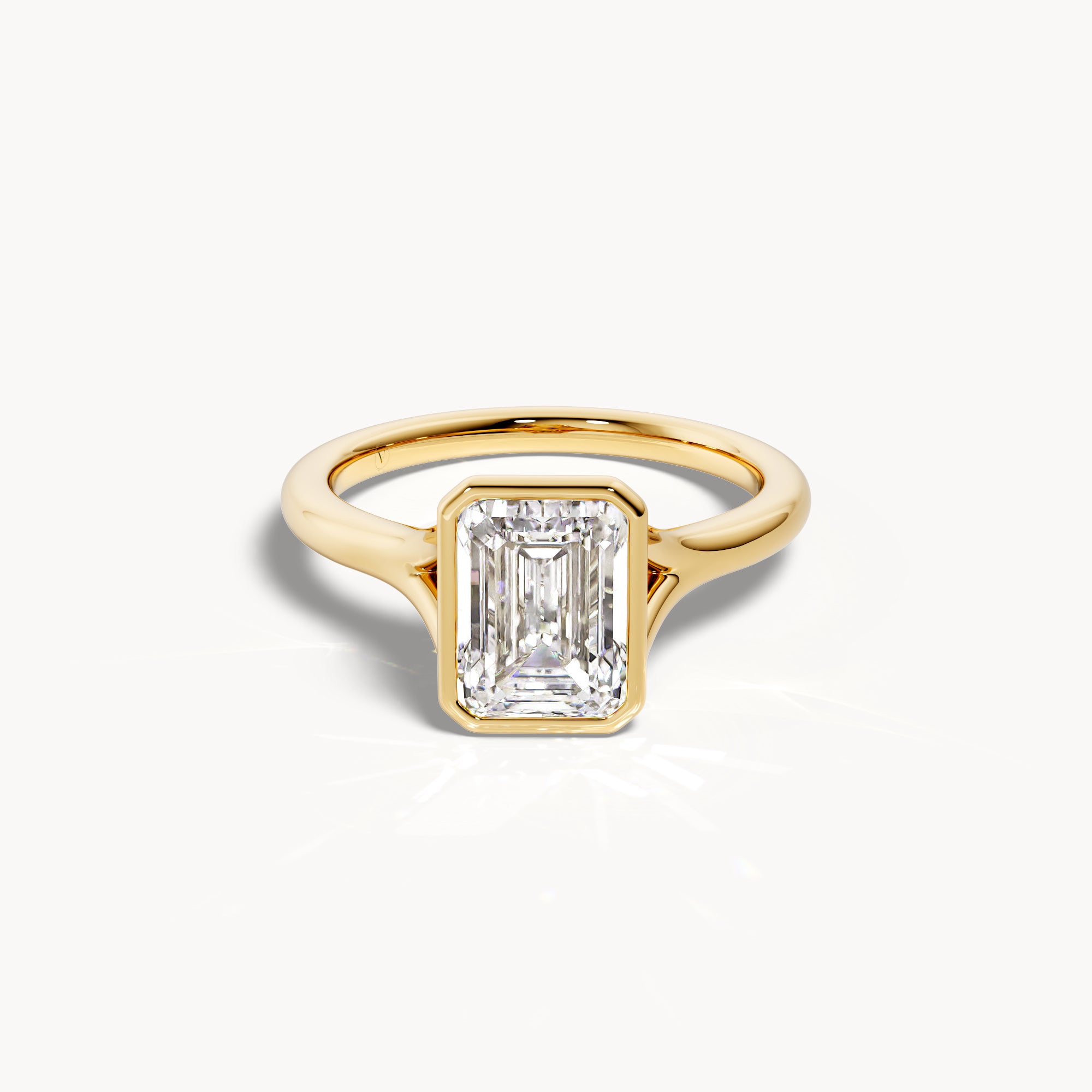 Bezel Verlobungsring Emerald