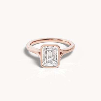 Bezel Verlobungsring Emerald