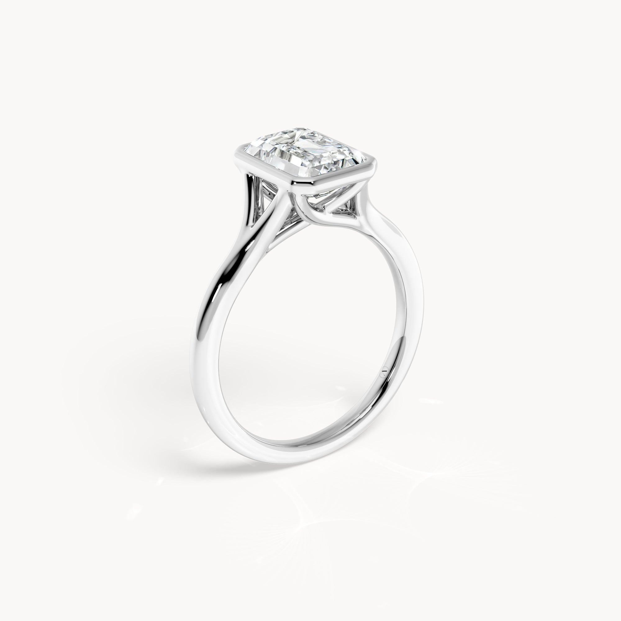 Bezel Verlobungsring Emerald