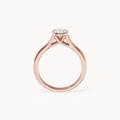 Bezel Verlobungsring Oval