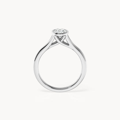 Bezel Verlobungsring Oval