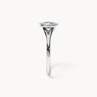 Bezel Verlobungsring Oval