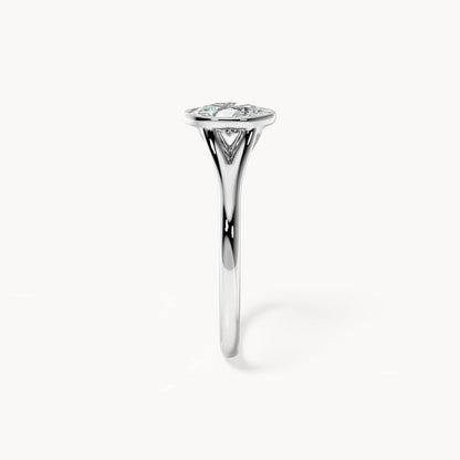 Bezel Verlobungsring Oval