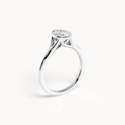 Bezel Verlobungsring Oval