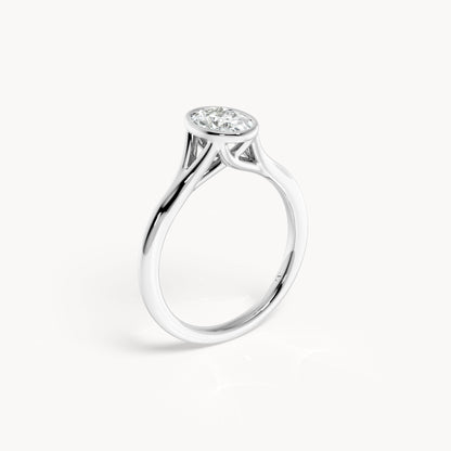 Bezel Verlobungsring Oval