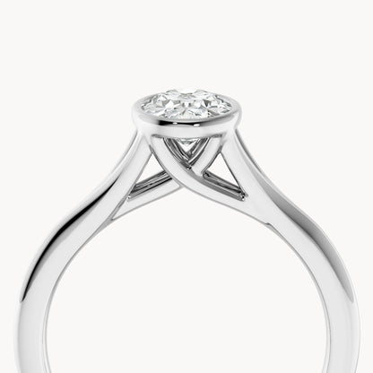 Bezel Verlobungsring Oval