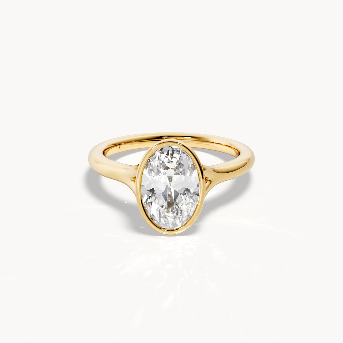Bezel Verlobungsring Oval