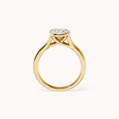 Bezel Verlobungsring Oval