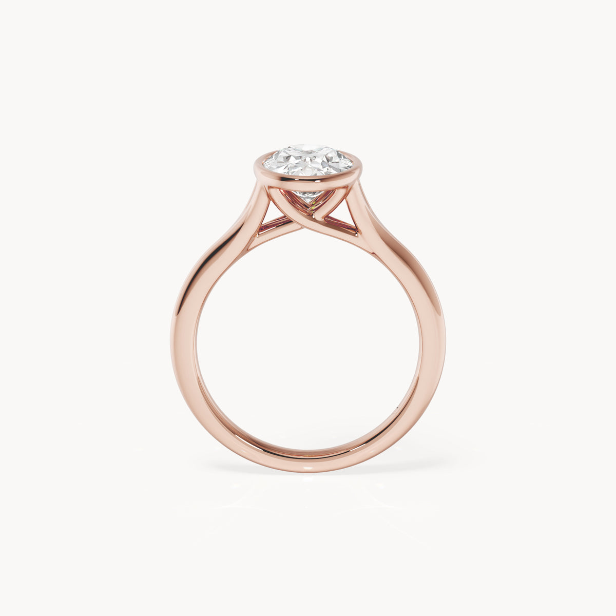 Bezel Verlobungsring Oval