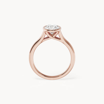 Bezel Verlobungsring Oval