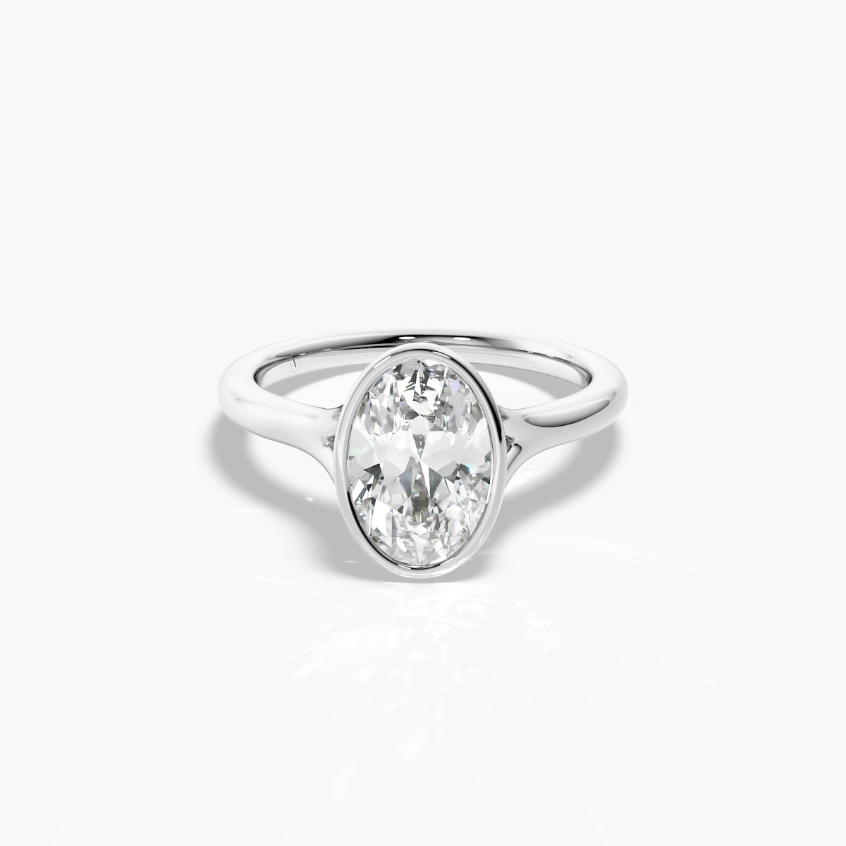 Bezel Verlobungsring Oval