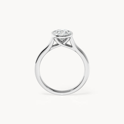 Bezel Verlobungsring Oval