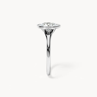 Bezel Verlobungsring Oval