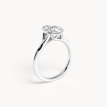 Bezel Verlobungsring Oval