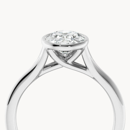 Bezel Verlobungsring Oval