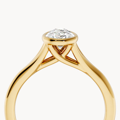 Bezel Verlobungsring Tropfen