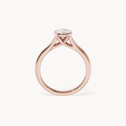 Bezel Verlobungsring Tropfen
