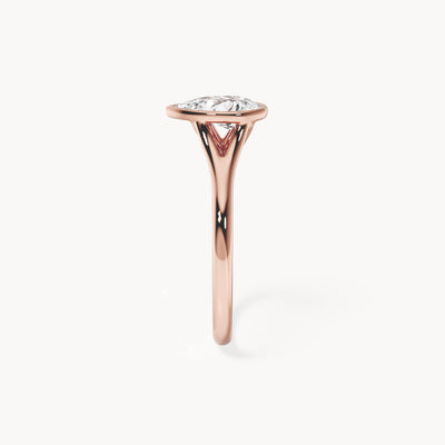 Bezel Verlobungsring Tropfen