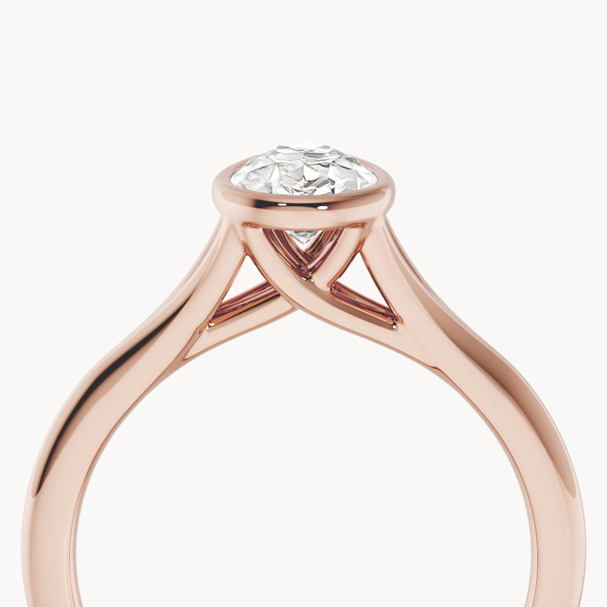 Bezel Verlobungsring Tropfen