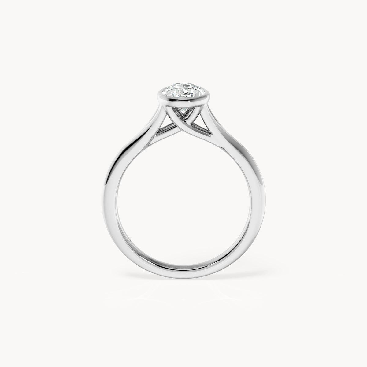 Bezel Verlobungsring Tropfen