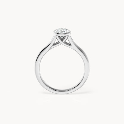 Bezel Verlobungsring Tropfen